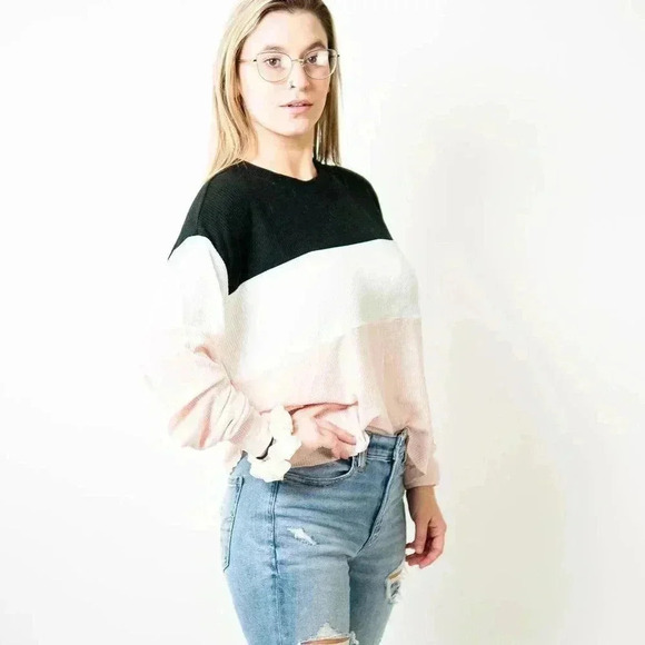 Hollister 3 Panel Waffle Knit Boyfriend Tee - Picture 3 of 6